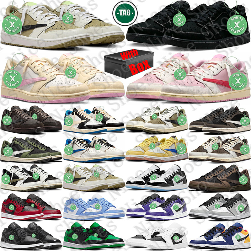 Free Shipping With Box Designer Basketball travi travis scort scoot1s scoots scottjordan low 1 1s lows stock x Sports Shoes d h gate sneakers mens w