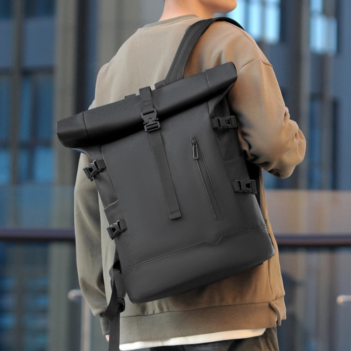 Backpack Men's Commuting Large Capacity Travel Bag 17.3inch Computer Bag Business Backpack College Student School Bag 260929