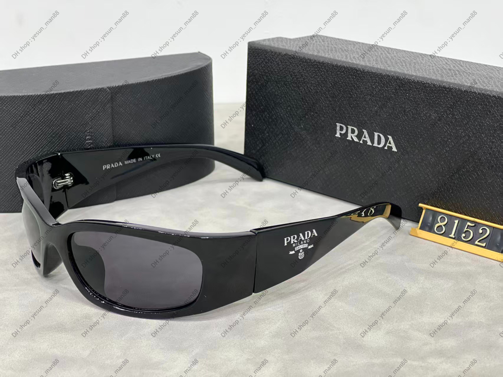 Praglasses T S Mens Designer Sunglasses Outdoor Shades Women Fashion Triangle Full Frame Sunshade Mirror Polarized Uv400 Protection Glasse 8152