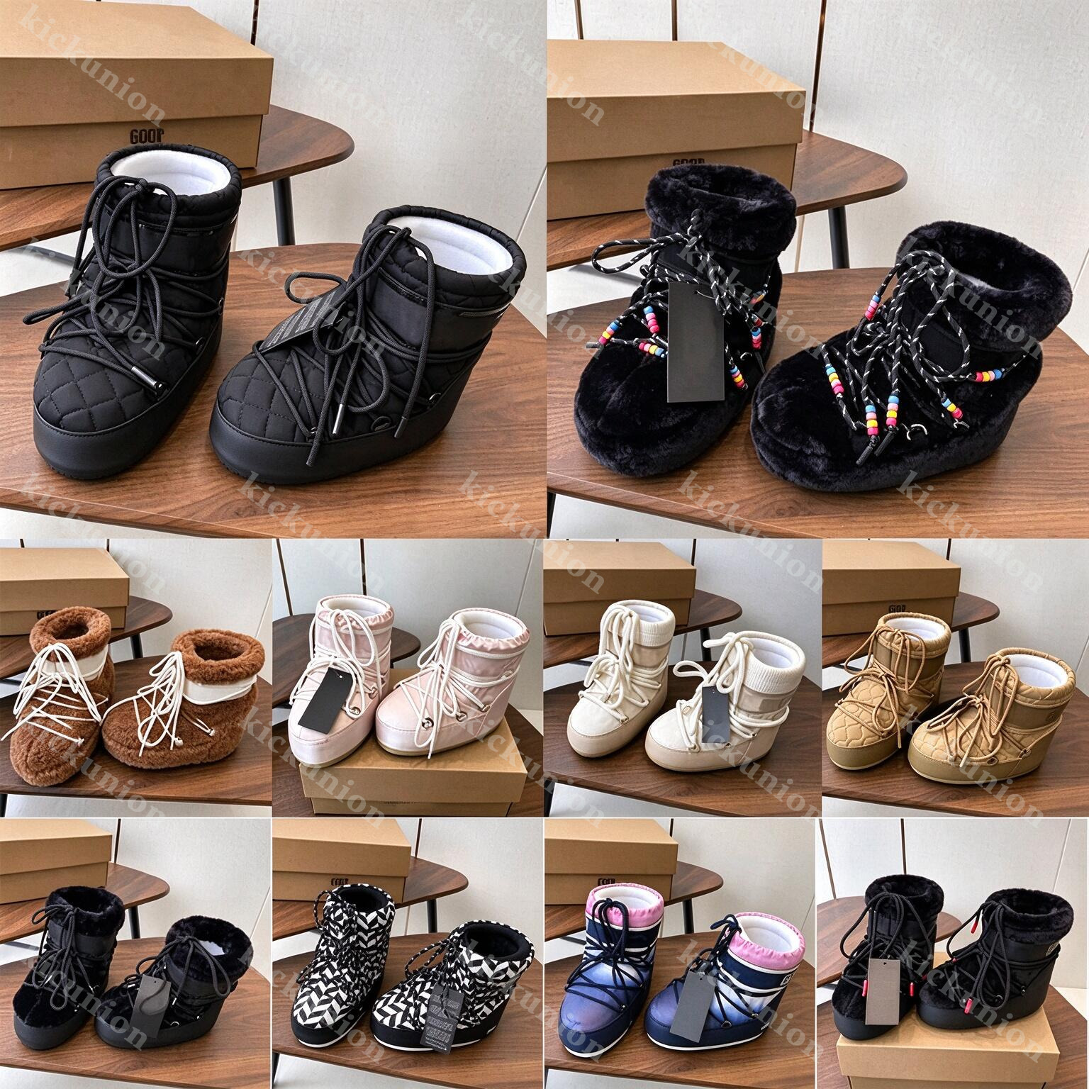 Top Quality Classic combat boot Snow boots Designer Luxury Rubber Sole suede Fur booties Women Furry high Mini ankle Boots Winter Fluffy Fall Casual