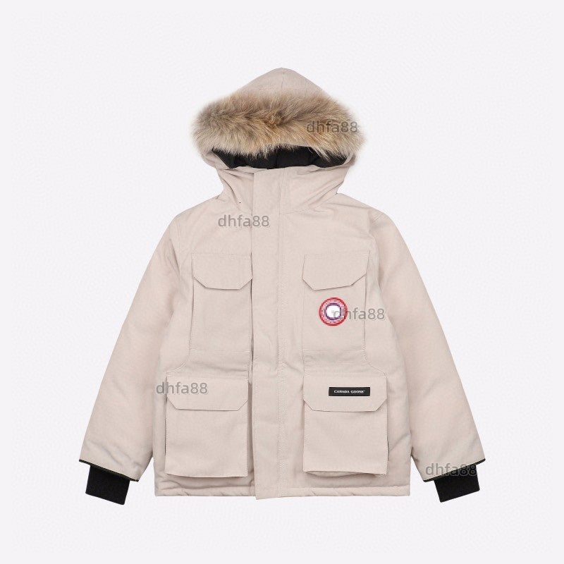 Children Outerwear Wolf Hair Kids Winter Parka High Quality Faux Fur Hood Thick Warm Windproof Snow Jacket Multi Pockets Casual Daily Outdoor For Bo