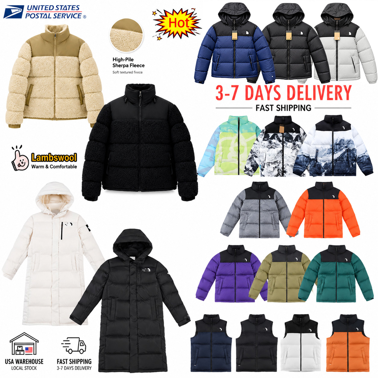 northism face700 puffer jacket Designer mens puffer jacket Mens and Womens Winter Jackets Coats - Couple Thickface Outwear Down Parka Warm 700 Fill