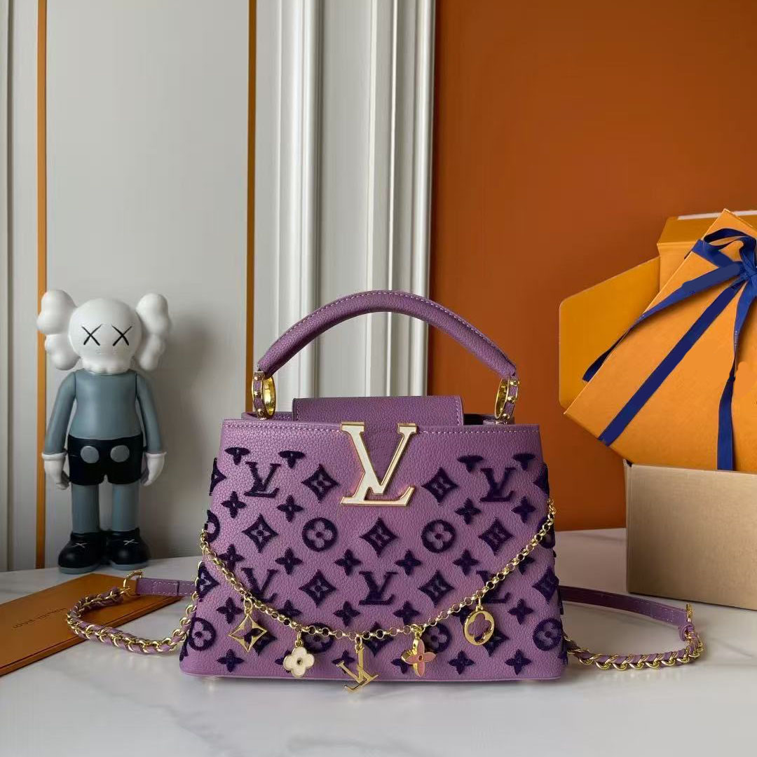 Elegant Women's Top Handle Satchel Bag, Embroidered Floral Pattern Handbag, Luxury Cowhide Leather Crossbody Purse with Decorative Chain
