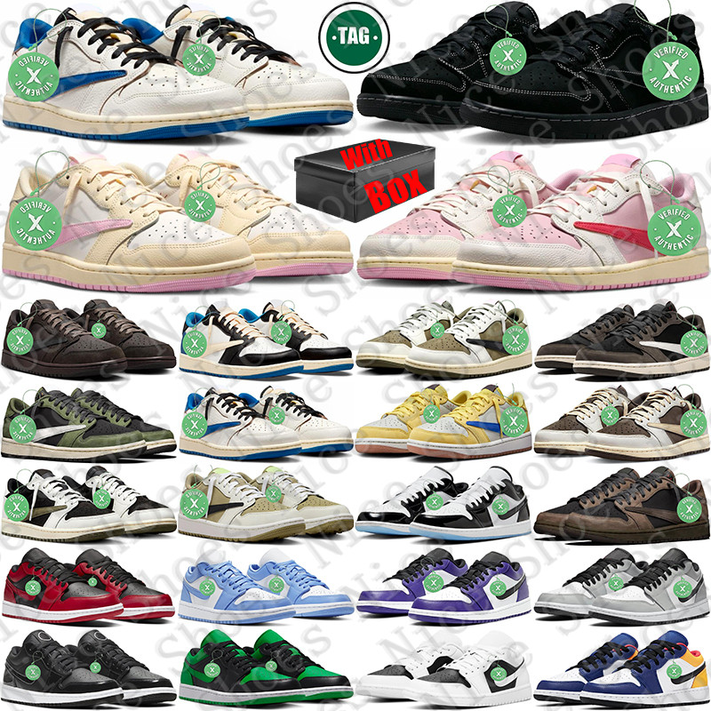 Free Shipping With Box Designer Basketball travi travis scort scoot1s scoots scottjordan low 1 1s lows stock x Sports Shoes d h gate sneakers mens w