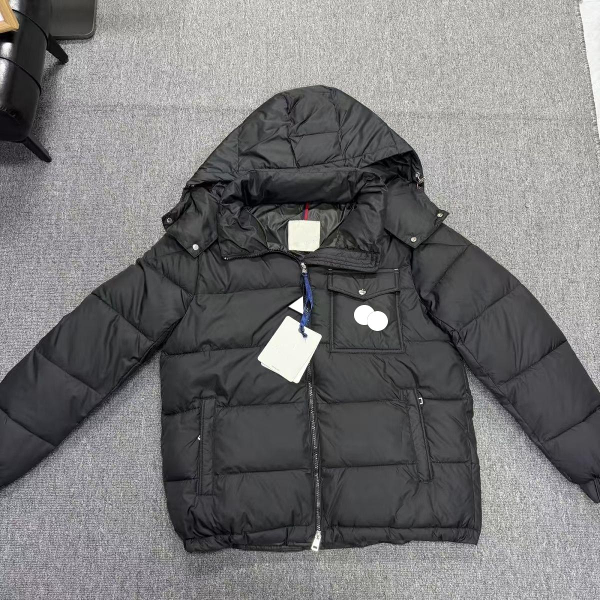 Mens Downs Parkas Jacket Pocket Budge Brand Wind Coat Puffy Thick Fur Warm Coats Long Sleeves Pockets Budge Embroidery Brand Coats Big Outwears Tops