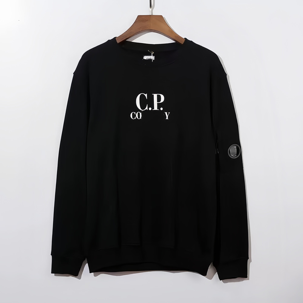 Cpity Company Sweatshirt Men Women Luxury Designer Long Sleeve Shirt Oversized Letter Print Graphic Tee Top Casual Loose Hoodie Arm Decor Lens Jumpe