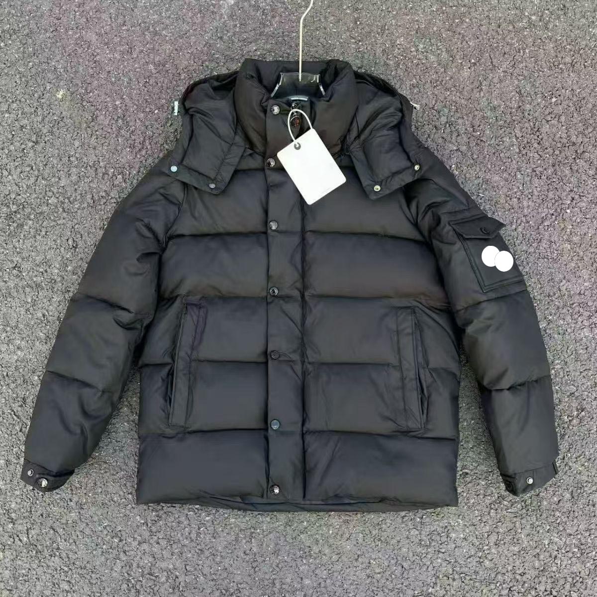 Mens Downs Parkas Puffer Jacket Long Fur Collar Wind Coat Puffy Thick Warm Coats Sleeves Pockets Budge Embroidery Brand Coats Big Outwears Tops Jack