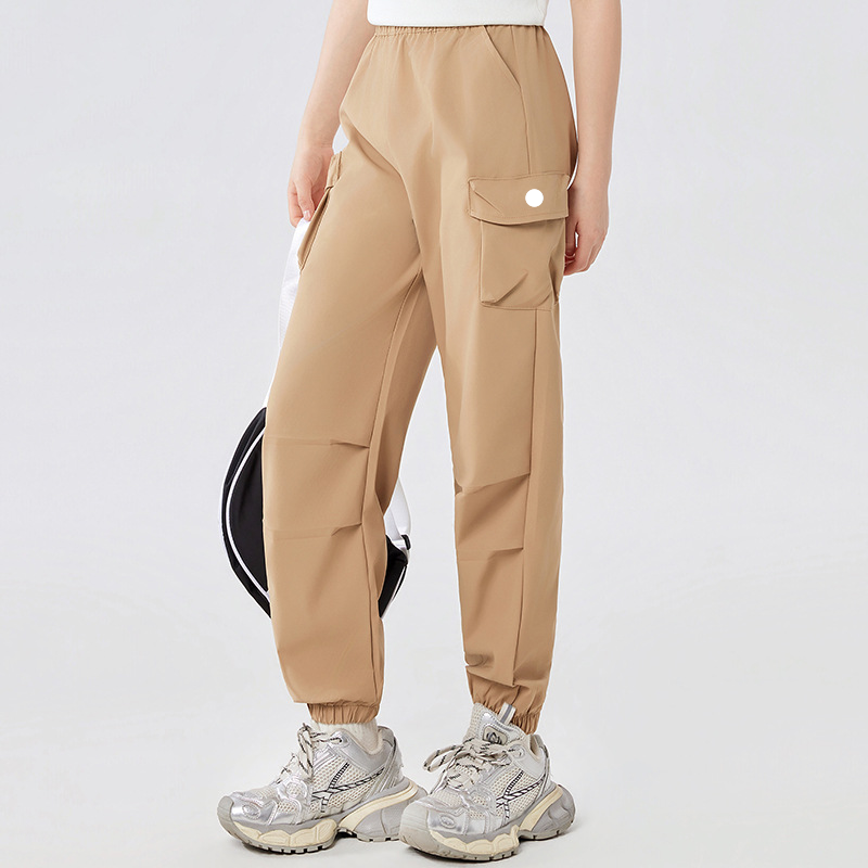 UU-L6118 Kids Spring and Autumn Quick Drying Yoga Pants New Cargo Pants Children's Loose Sweatpants Casual Joker Leg Pants
