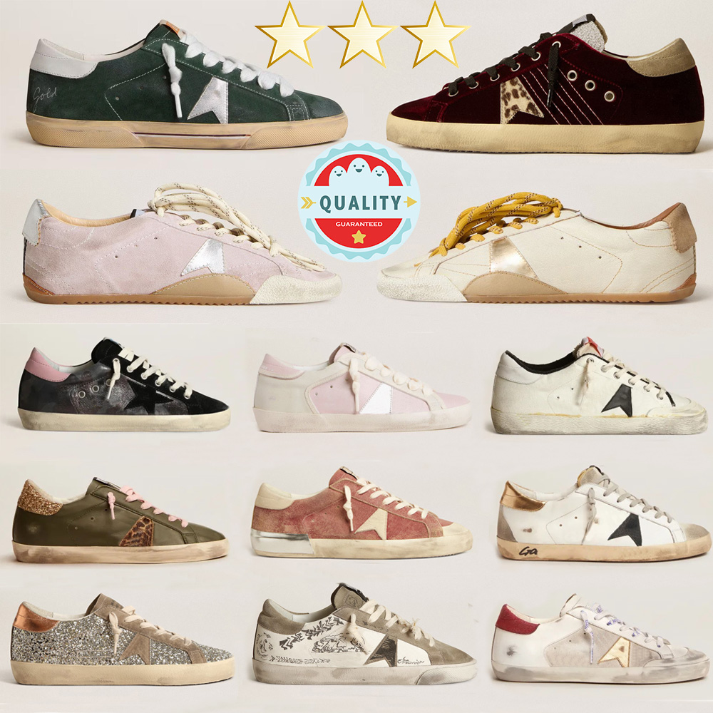 Casual Shoes Customers Golden Super Star Italy Brand Sneakers Super Star luxury Sequin White Do-old Dirty Designer Sneakers