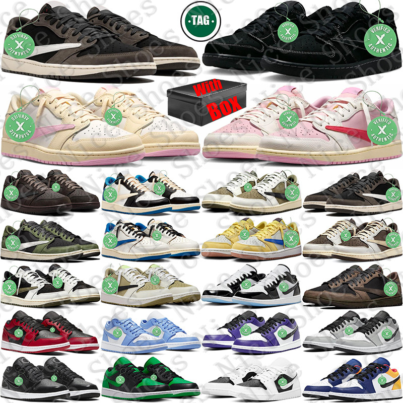 Free Shipping With Box Designer Basketball travi travis scort scoot1s scoots scottjordan low 1 1s lows stock x Sports Shoes d h gate sneakers mens w