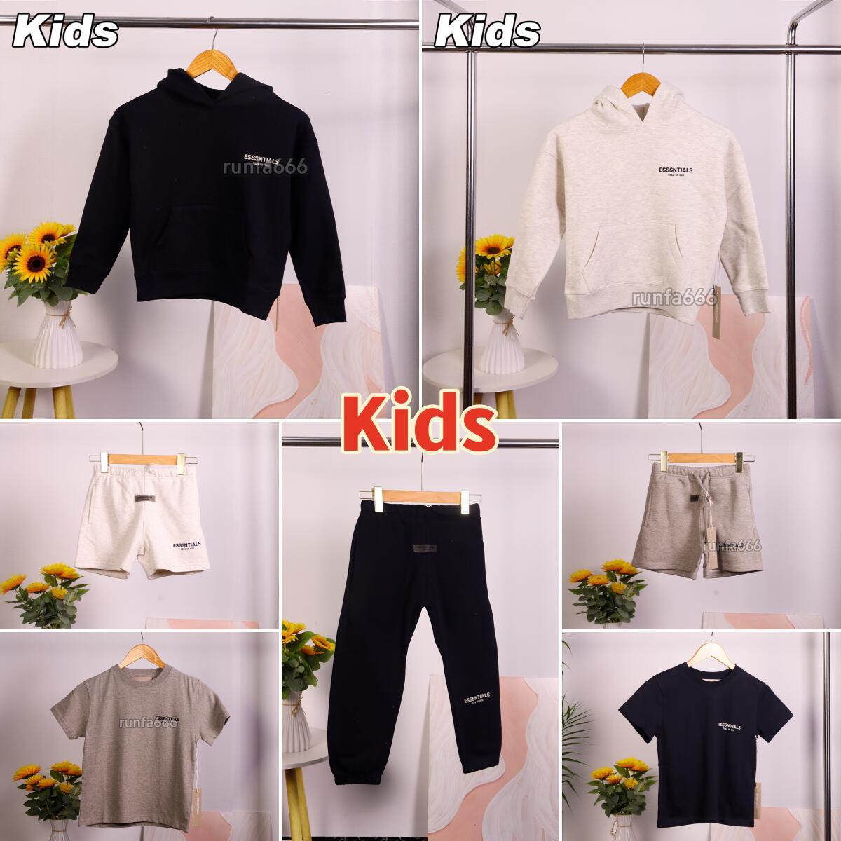 Designer Essential Tracksuit High Quality Kids clothes Silicone Monogram Print Hoodies Kids Essential Hoodie Daily Sweatshirt Designer Sweatpant Sho