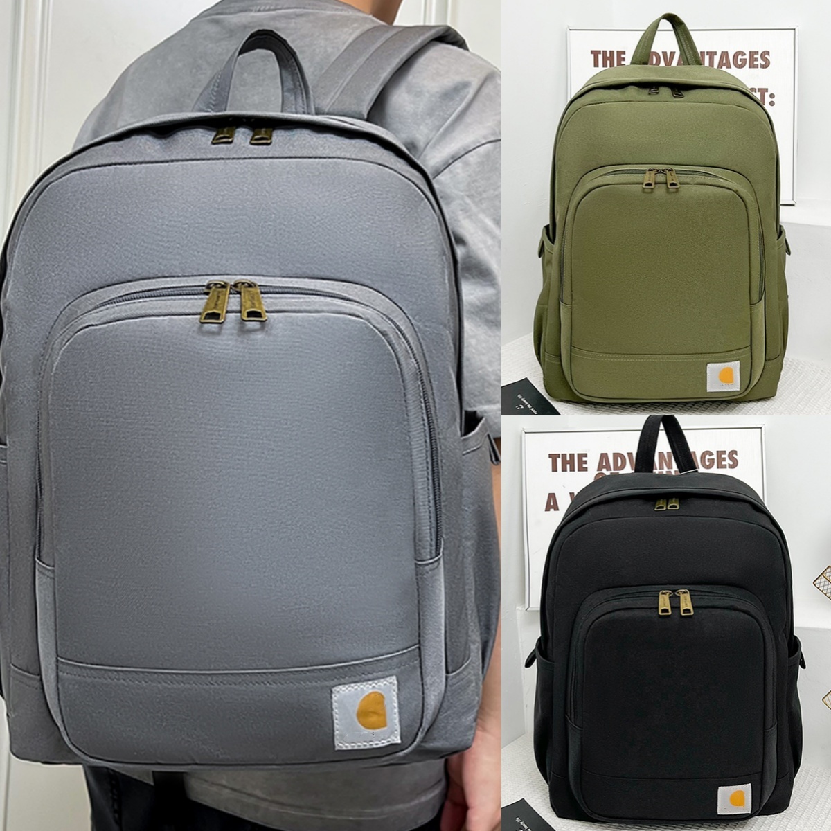 E7393 Sac à dos de style lycée à la mode avec beaucoup d'espace de rangement Sac d'école de grande capacité Sac à dos Sac à dos extérieur décontr