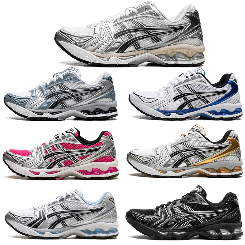 Asics Gel Kayano 14 running shoes designer for men women pink black pure silver white blue grey Kayano 14 sports trainers mesh breathable platform s