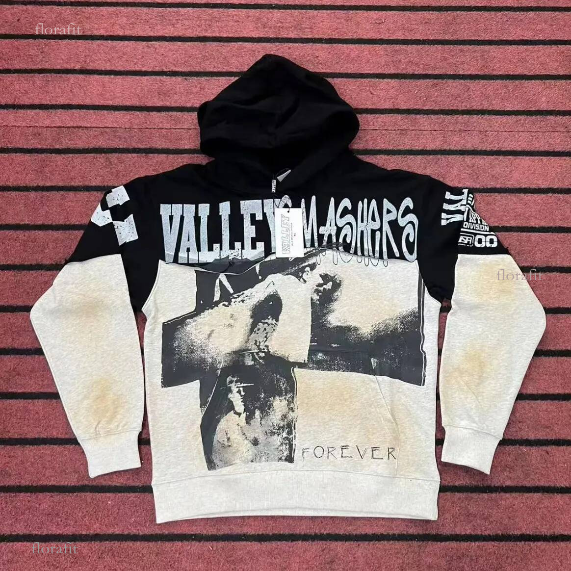 vally dreams hoodie Designer Valleys Hoodie Vintage Graphic Hoodie Unisex Washed Black White Pullover Vale Dream Sweatshirts Trendy Print Oversize S