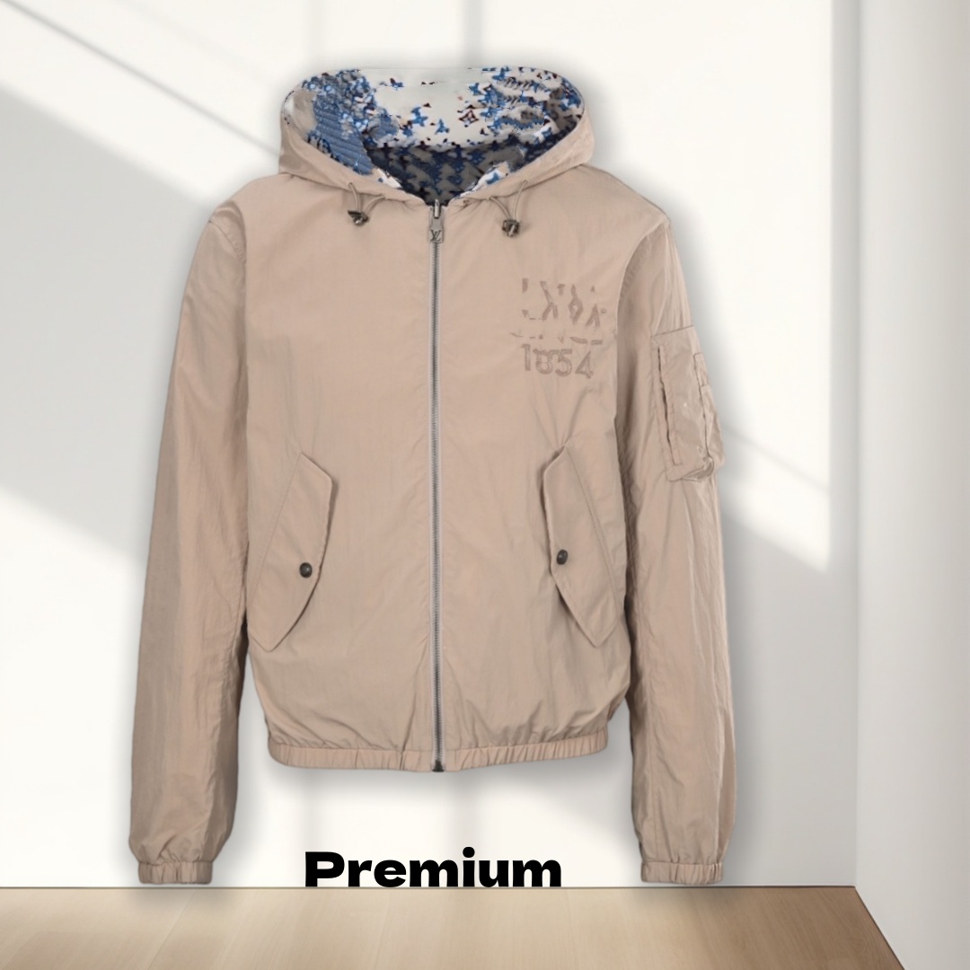 Veste coupe-vent à port bidirectionnel avec capuche-Premium LV