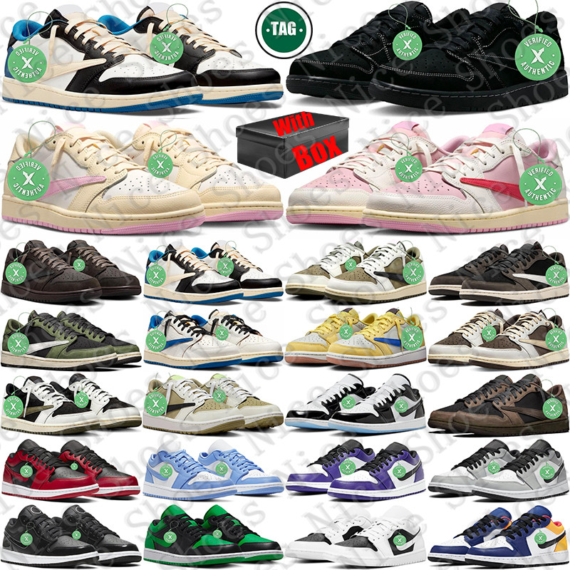Free Shipping With Box Designer Basketball travi travis scort scoot1s scoots scottjordan low 1 1s lows stock x Sports Shoes d h gate sneakers mens w