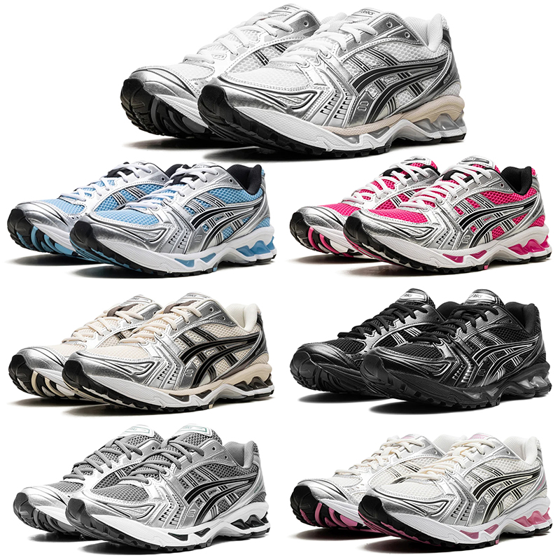 Asics Gel Kayano 14 running shoes designer for men women comfortable outdoor sneakers classic black pure silver white grey Kayano 14 vintage sports