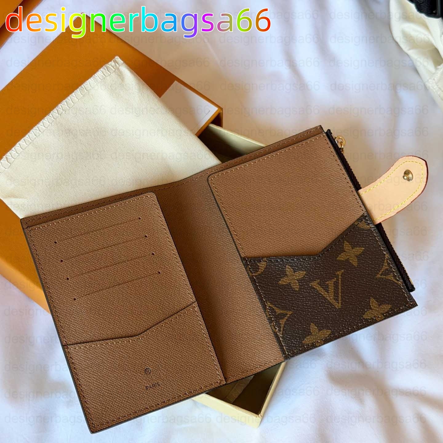 Locked Passport Cover Designer Passport Holder Classic monogram Card Holder snap button zipped business travel luxury Takashi Murakami wallet 29550