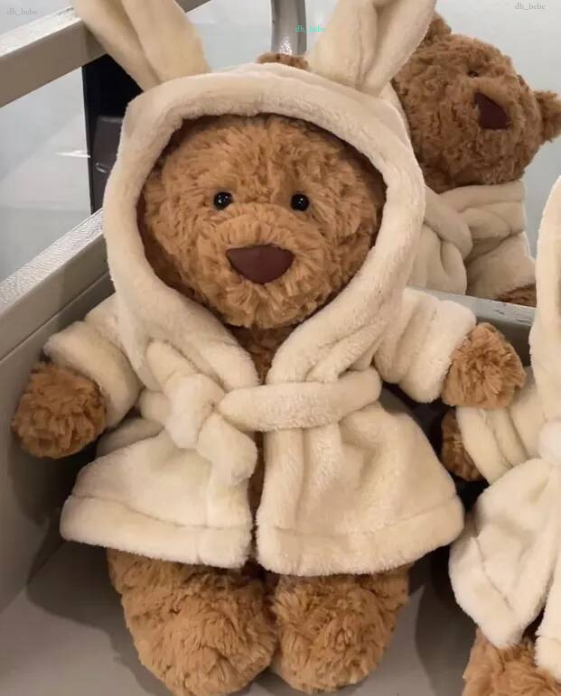 2026 Poupées J Cat Peluche Peluche pour enfants 2 jouets Peignoir Tenue Peluche Jouet Bartholomew Bear 'Bumblebee' Apaiser les cadeaux de poupéeA