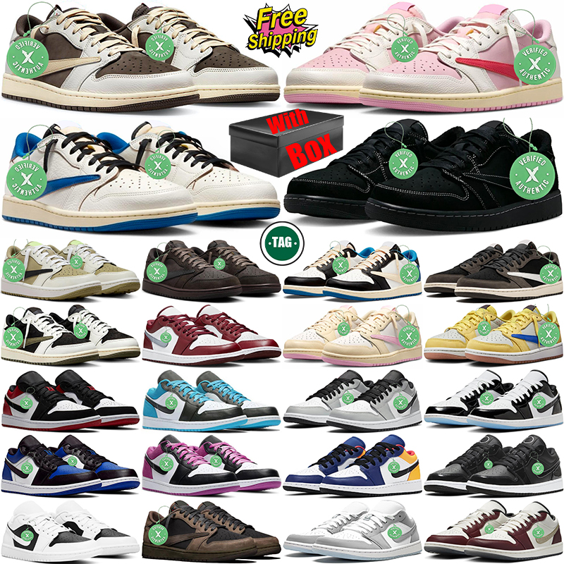 Free Shipping With Box Designer Basketball travi travis scort scoot1s scoots scottjordan low 1 1s lows Sport Shoes sneakers for mens womens stock x
