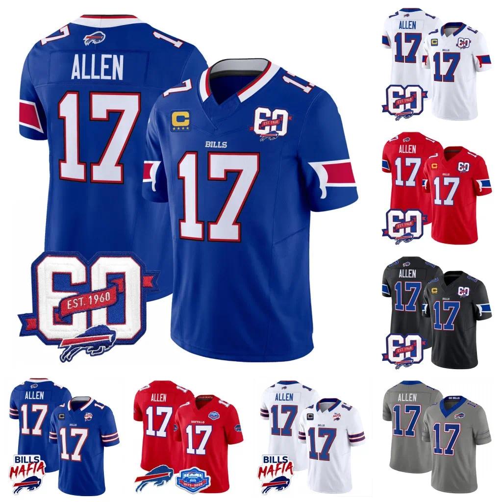 BIG TALL Billss 60th Anniversary Patch Vapor Limited Jersey Josh Allen James Cook III Keon Coleman DJ Moore Khalil Shakir Dalton Kincaid Hoecht Dion