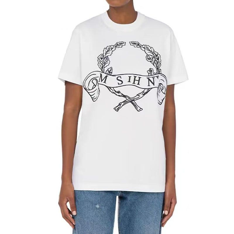 2026 Summer Moschin Men Women Designers T Shirts Loose Tees Apparel Fashion Tops Mans Casual Chest Letter Shirt Street Moschin Shorts Sleeve Clothes