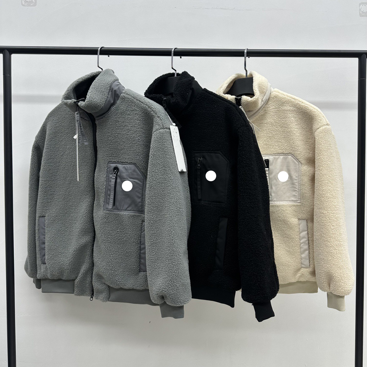 Aalloo Designer men and women Jacket Brown Lamhair Hooded Coat Lamb Wool Zipper Coat Hooded Yoga ClothesWinter Short Padded Warm Cotton padded Jacke