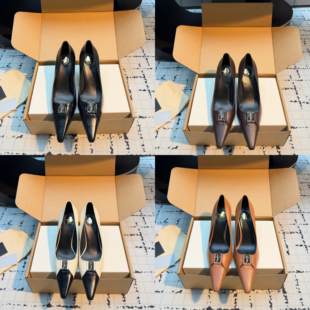 Burgundy Heel Designer Luxury Woman Pump Point Toe Leather Suede Buckle Fashion Casual Footwear Quality Comfort Black White Brown Modern Stylish Tre