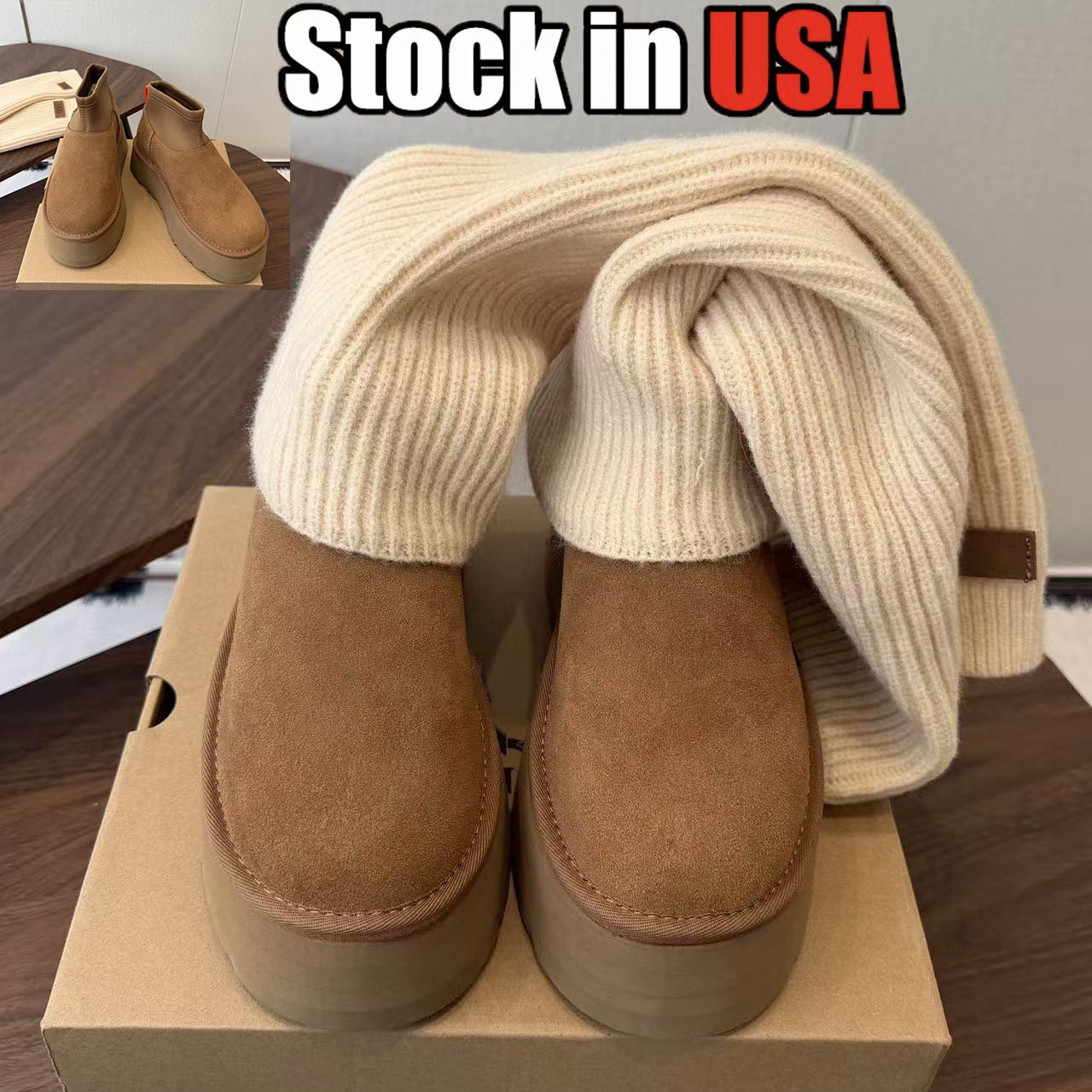 chaussures de marque classique mini dipper bottes jambières fourrure chaussette chaude botte sabots à fourrure sandales chaussons hommes femmes t