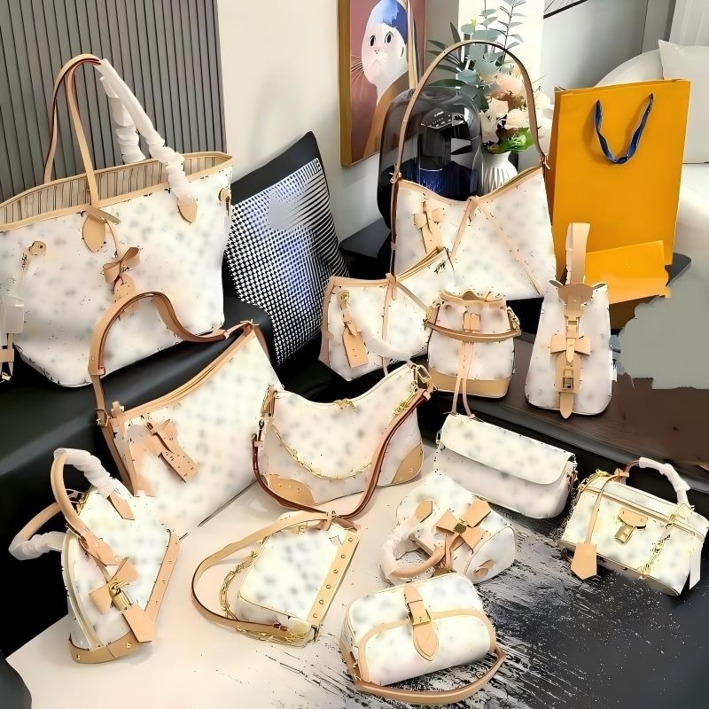 Women Designer Vintage Multi Style Handbag Colorful Graffiti Print PU Leather Tote Bucket Boston Crossbody Bag Large Capacity Ladies Shoulder Purse