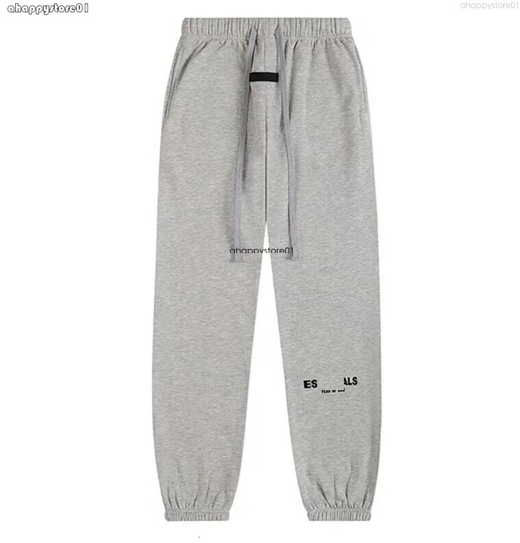 Essential Sweatpants High Street Designer Loose Fit Straight Leg Pants Men Women Letter Print Side Stripe Fleece Warm Elastic Waist Drawstring Casua