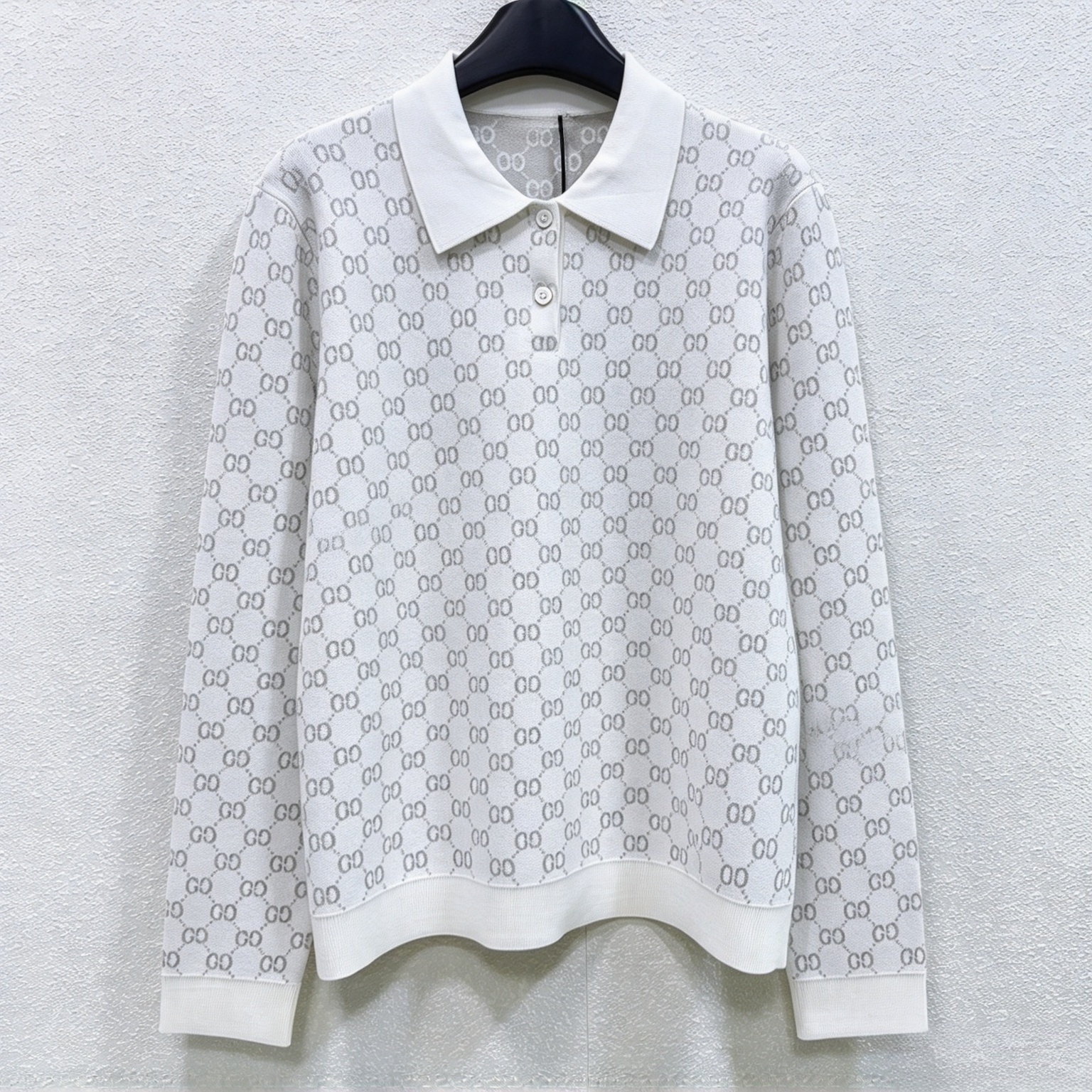 Pull chaud à manches longues en laine mélangée pour femme avec col - GU