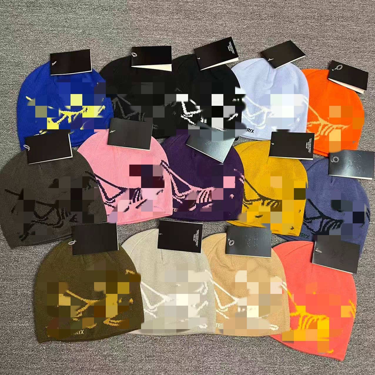 Jacquard Knitted Beanie embroidery designer Hat Outdoor Warm Large Thick Knitted Hat Skull Caps fashion Classic Sports casual Hats
