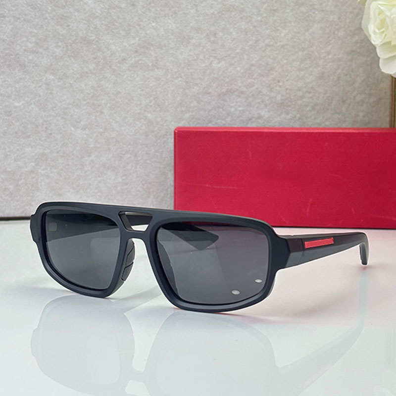 Mens Linea Rossa Sunglasses Classic Designer Sunglasses SPSB11 Rectangular Double Bridge Ultra Light Nylon Fiber Glasses Casual Daily Business Style