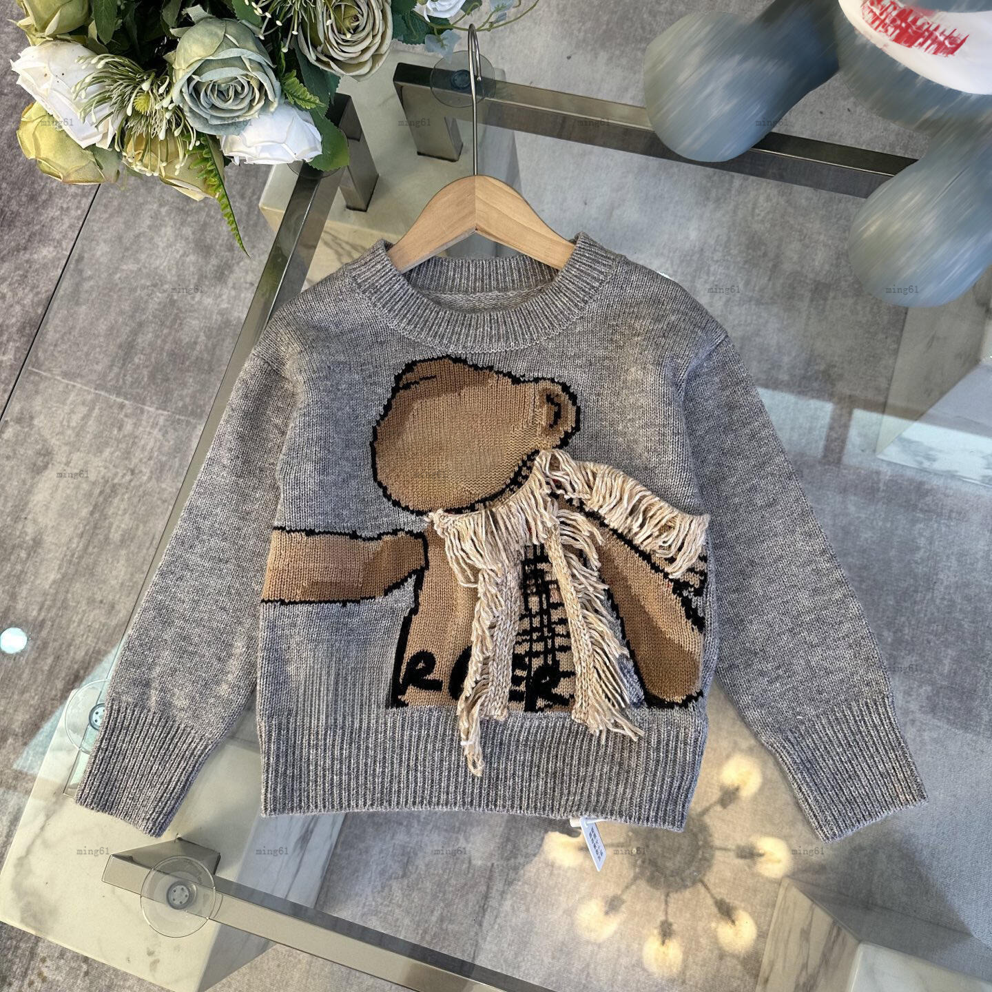 Brand baby sweater autumn boy girl Knitwear kids designer clothes child Three-dimensional animals Knitted pullover A821X23N221-b