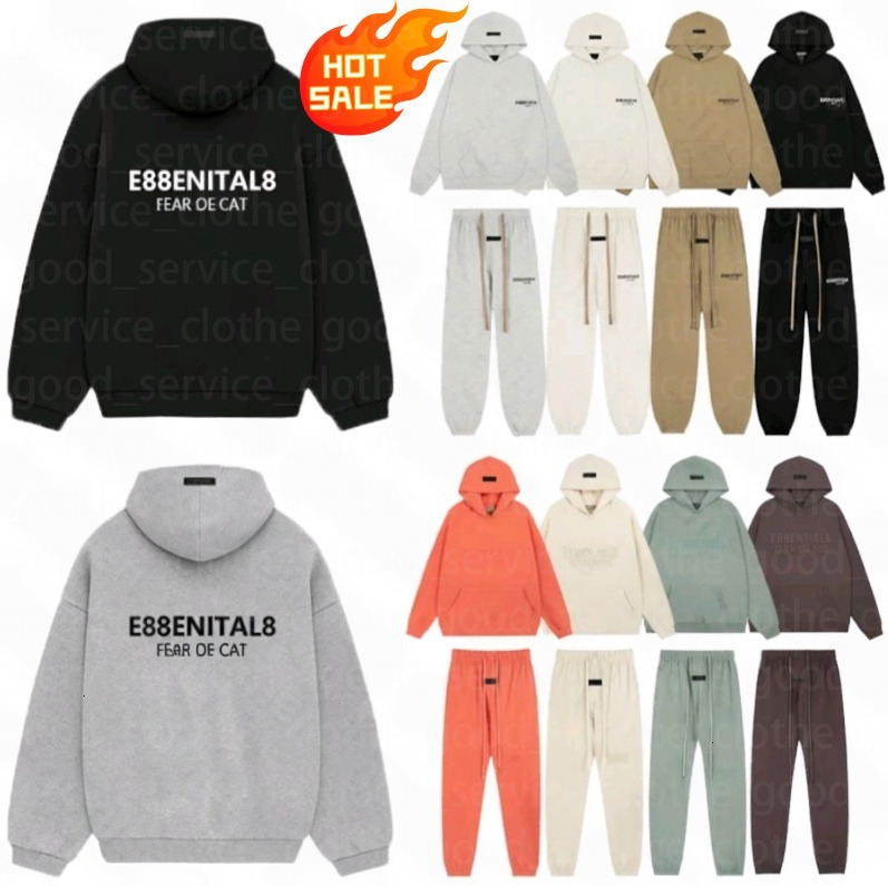 Essential Fearity Of Good Hoodie Designer High Quality Essential 1977 Hoodies Reflective Pullover Warm Loose-Fit Jumper Men Women Streetwear Essenti