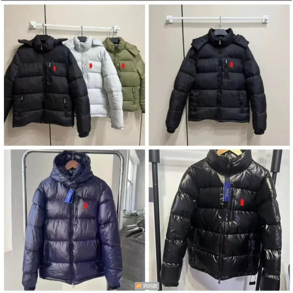 Designer Hooded Sports coat Winter Jacket Polos Parka Puffer Jacket Down Polo Coat Embroidery Cotton Thick Body Warmer Jacke Fashion Jacket Windbrea