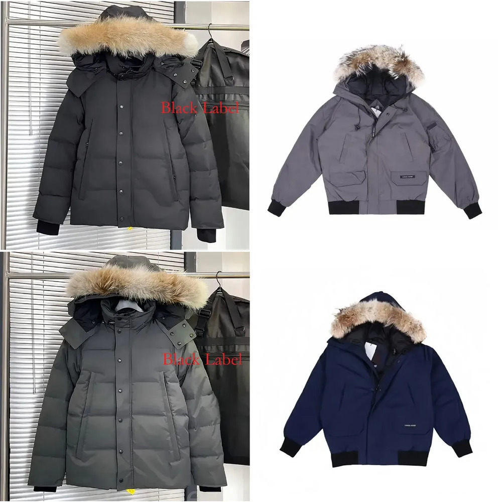 Designer Puffer Jacket Men Doudoune Canada Jackets Winter Down Wyndham Womens Parka Homme Warm Outerwear Wolf Fur Hooded Fourrure Manteau Coat Hiver