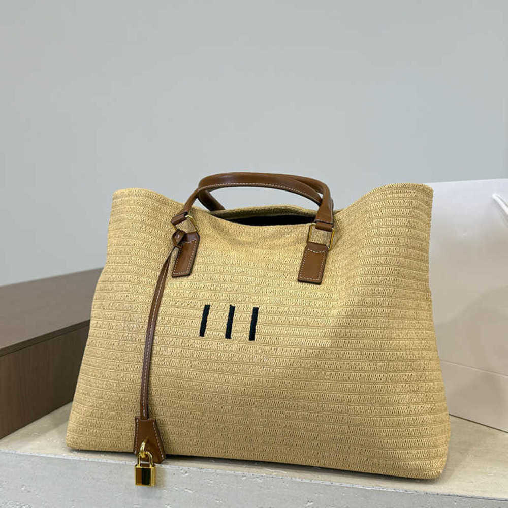 Luxury Beach Bag Straw Designer Bag Raffia Beach Tote Women Large Handbags Causal Shopping Bags Lady High Quality Woven Travel Bags 260325