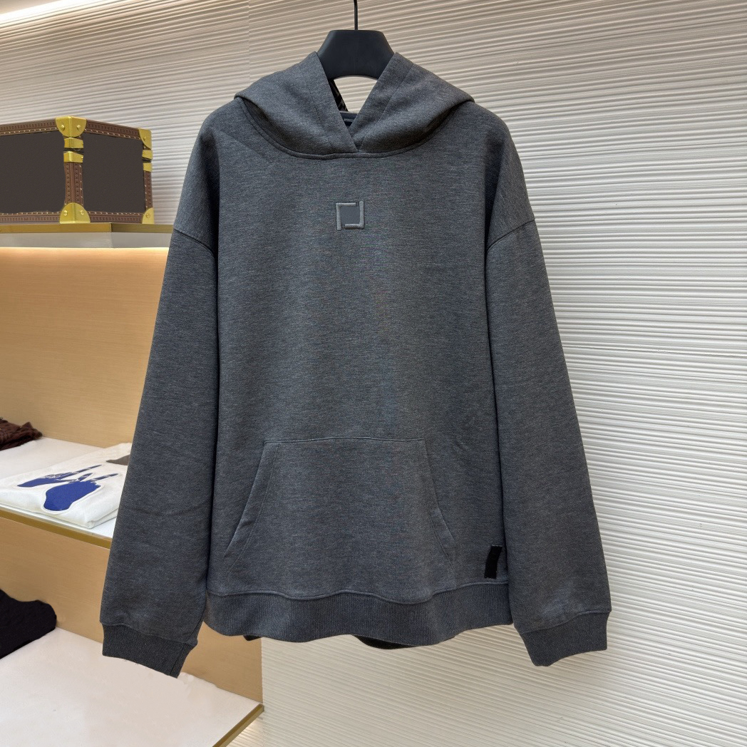 High quality designer men's hoodie with fashionable letter embroidery pullover, casual loose long sleeved hooded hoodie, daily versatile top