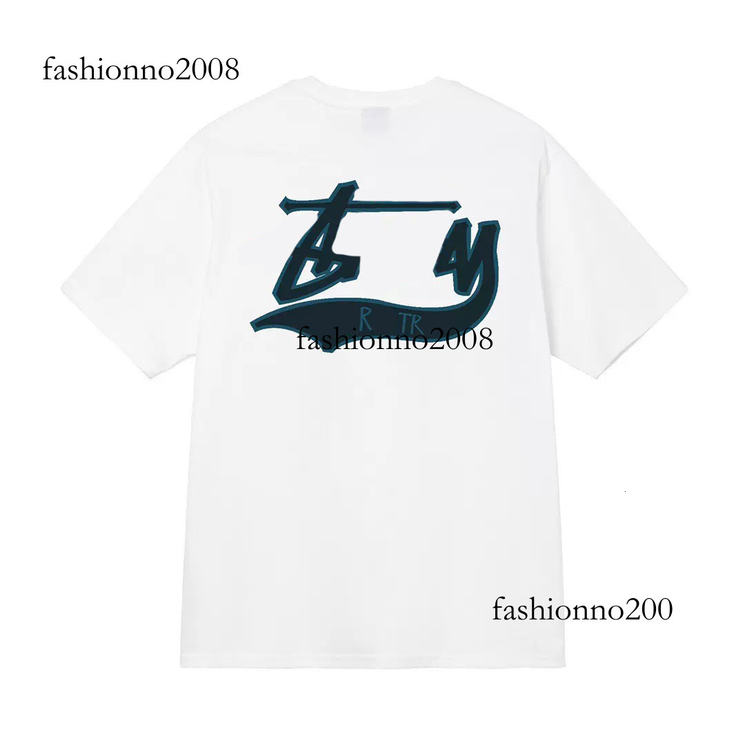 Stussied T Shirt Designer High Quality Workmanship Stud Tees Letter Print Billiard Graphic Vintage Loose Sports Stussyshirtlysity Tshirts Fashion Cl