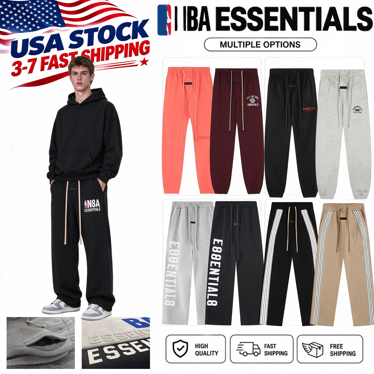 Essential jacket New essential hoodie men hoodie vintage pullover hoodie cotton fleece letter sweatshirt street high quality hoodie sweatpants trend