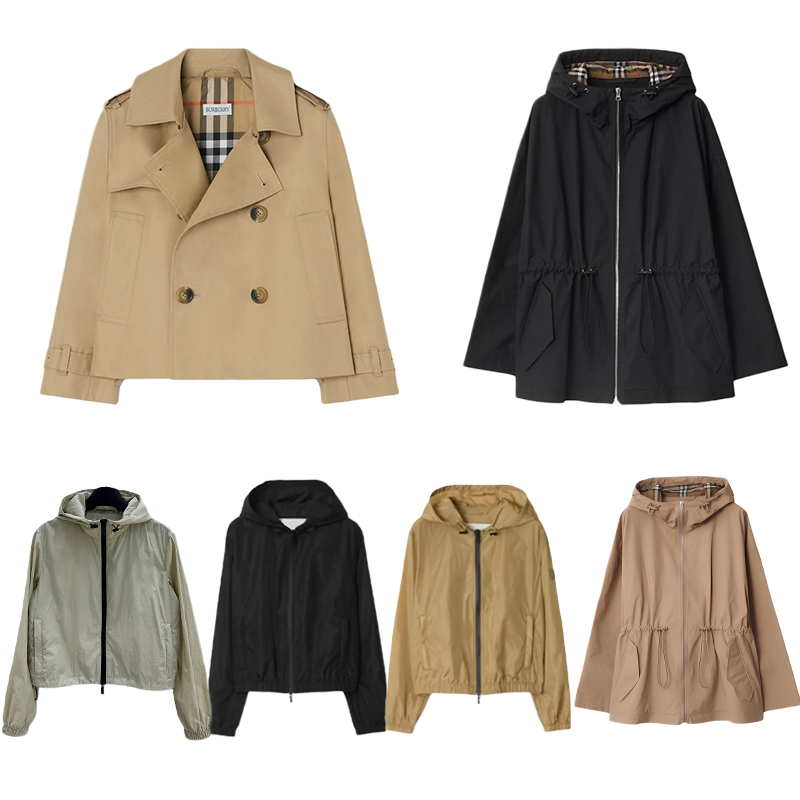 Fashion bur berryzip up Coat Women Luxury short hooded Quilted Jackets jacket lightweight outdoor loose top Women Cropped trench coat with a collare