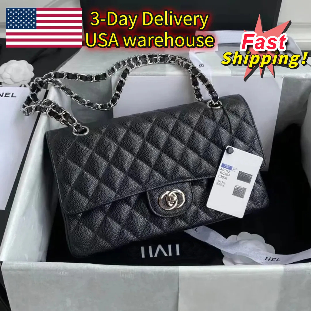 10A cc Designer bags Shoulder Bag Luxury Classics Caviar High Quality Plaid Buckle Flap Handbag Gold Silver Color Women's Fashion bag tote bag