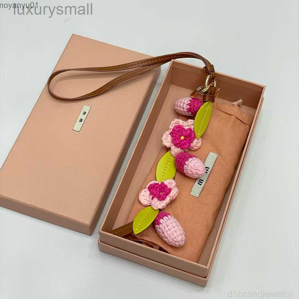 Designer keychain premium leather keychain luxury bag charm chain car key christmas gift for Women