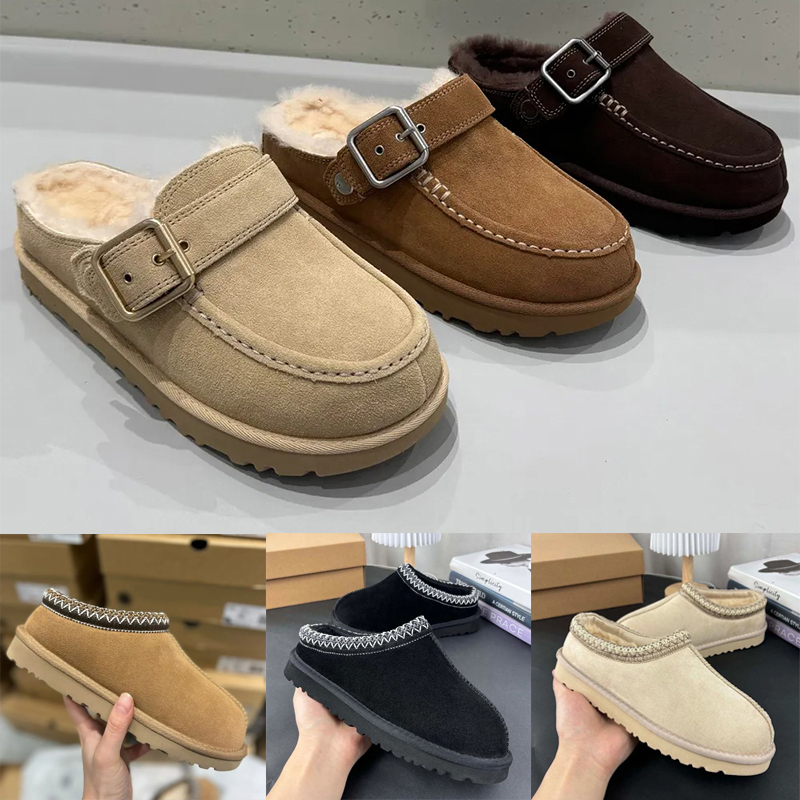 goldenstar evelina Clog tasman tazz slippers Australia Designer women platform boots Booties Leather Fur Suede Chestnut slides women Fall winter sno