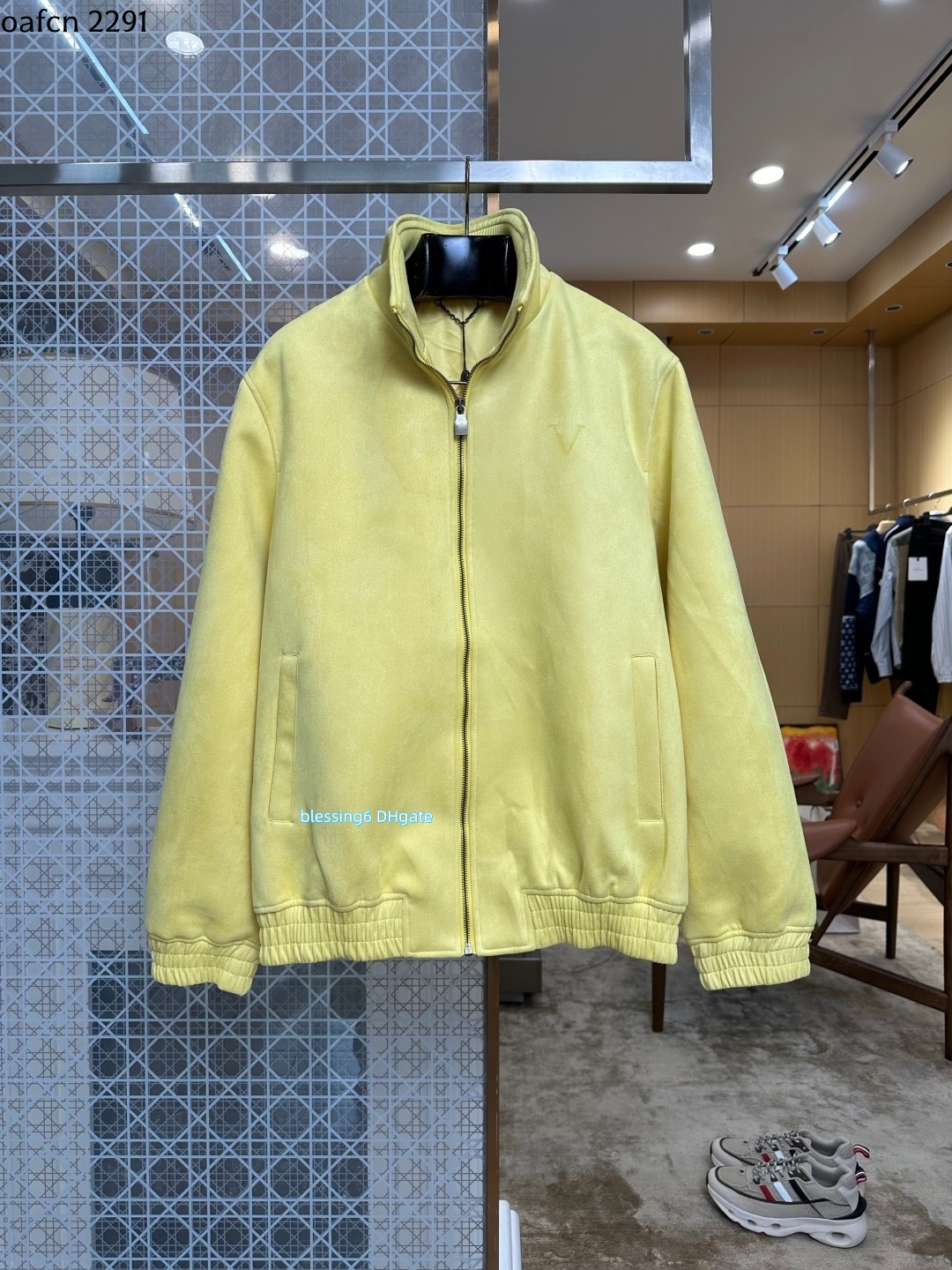 Men's jacket pure cotton jacket casual jacket daily wear light yellow women's jacket loose and fashionable designer windbreaker autumn coa