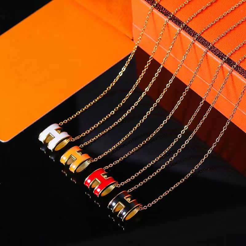 Collier classique H avec plusieurs Styles pour femmes, bijoux de styliste, collier de luxe en or 18 carats de haute qualité