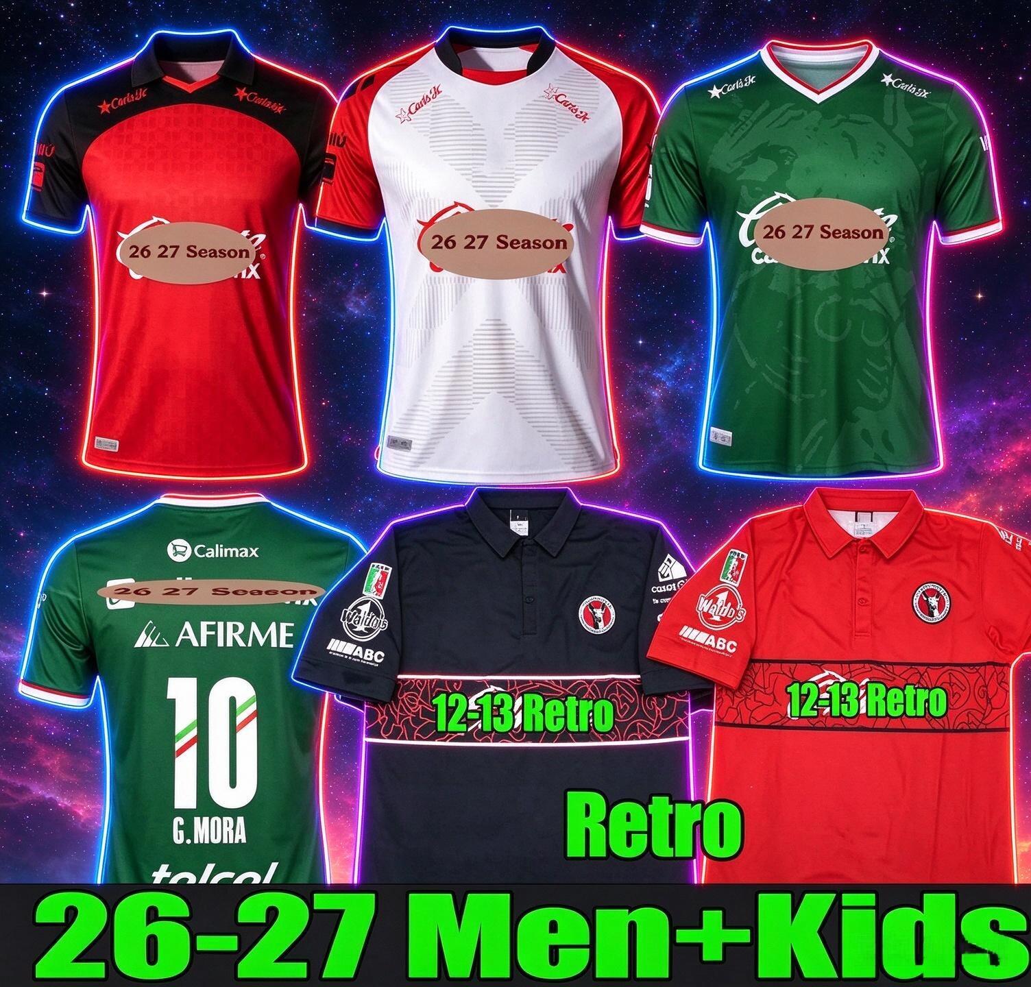 25 26 27 Tijuana de Xolos soccer jerseys 2025 2026 Mexico Club Gonzalez Reynoso Alvarez Ake Loba Rivera home away third football shirt size 3XL 4XL