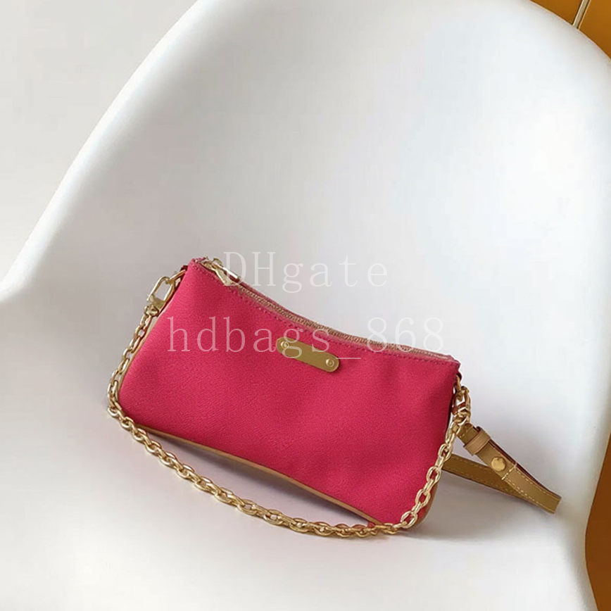Master quality Designer Wallet On Chain Liv Pochette Luxury Shoulder Bags Genuine Leather Handbags Chain bag 24.5cm With Box LL01F